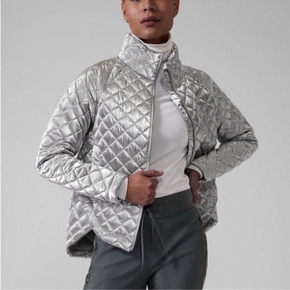 Athleta Whisper Featherless Metallic Jacket - Picture 1 of 7